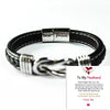 1 Piece Fashion Letter Pu Leather Alloy Men'S Bracelets