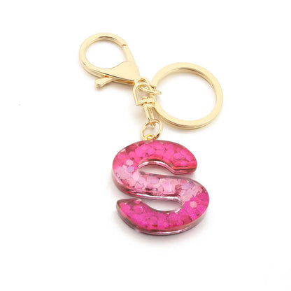 1 Piece Fashion Letter Resin Metal Sequins Women'S Keychain