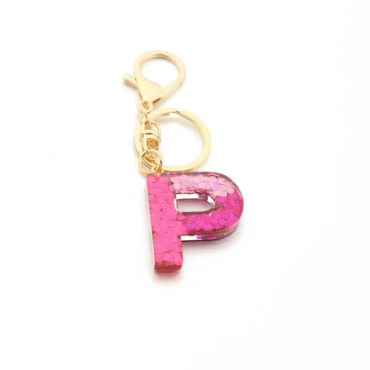 1 Piece Fashion Letter Resin Metal Sequins Women'S Keychain