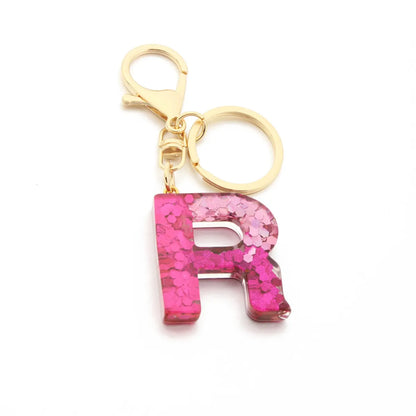 1 Piece Fashion Letter Resin Metal Sequins Women'S Keychain