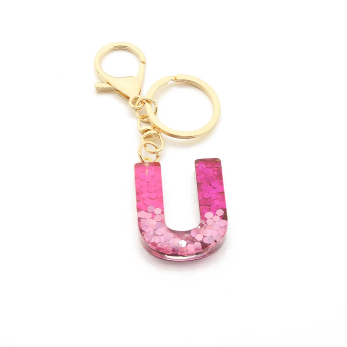 1 Piece Fashion Letter Resin Metal Sequins Women'S Keychain