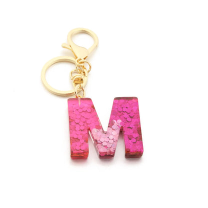 1 Piece Fashion Letter Resin Metal Sequins Women'S Keychain