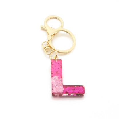 1 Piece Fashion Letter Resin Metal Sequins Women'S Keychain