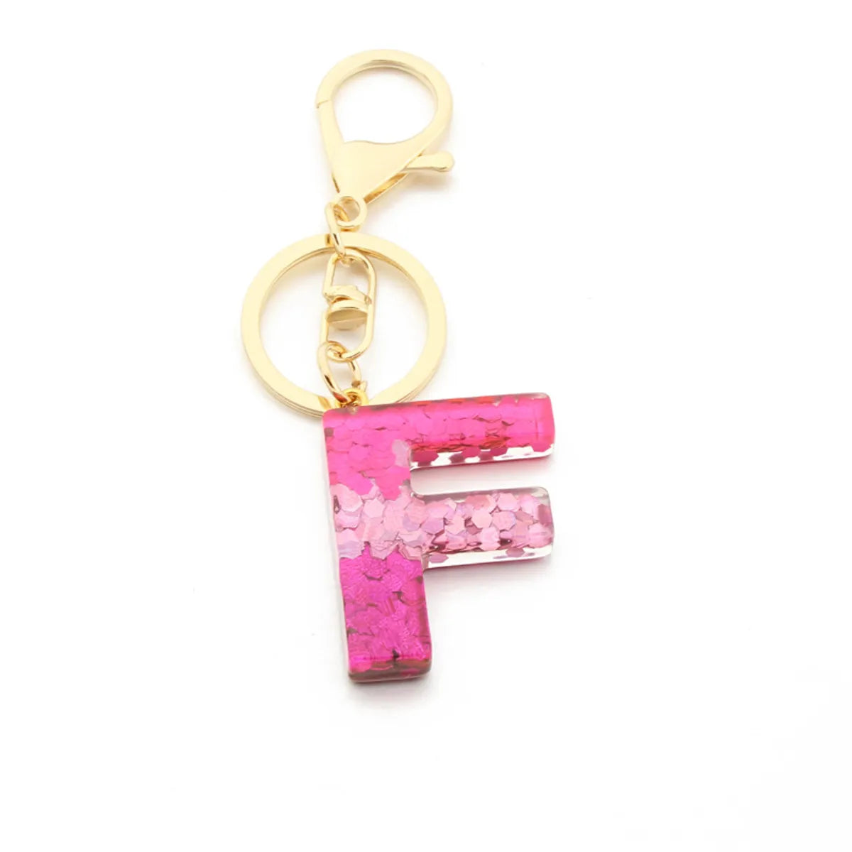 1 Piece Fashion Letter Resin Metal Sequins Women'S Keychain