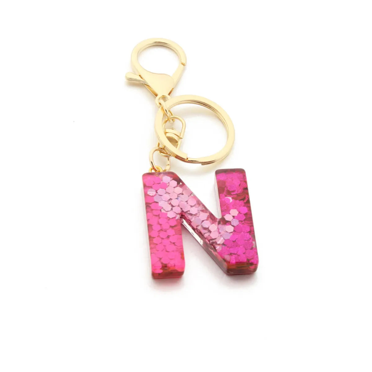 1 Piece Fashion Letter Resin Metal Sequins Women'S Keychain