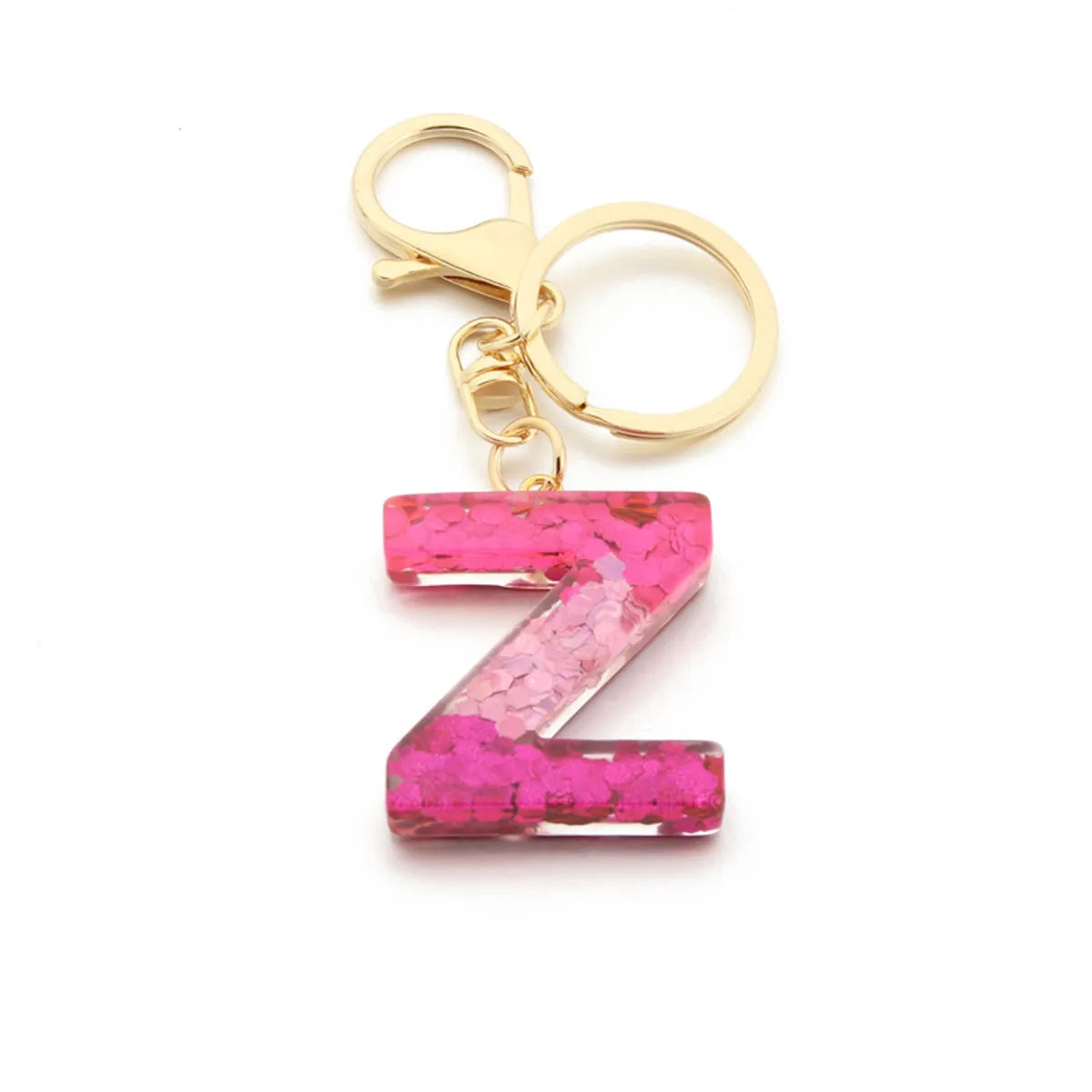 1 Piece Fashion Letter Resin Metal Sequins Women'S Keychain