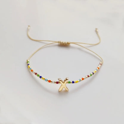 Fashion Letter Seed Bead Knitting Women'S Bracelets