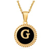 Stainless Steel Fashion Enamel Plating Letter Pendant Necklace