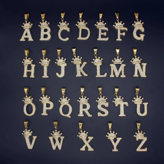 1 Piece Stainless Steel Artificial Rhinestones Letter