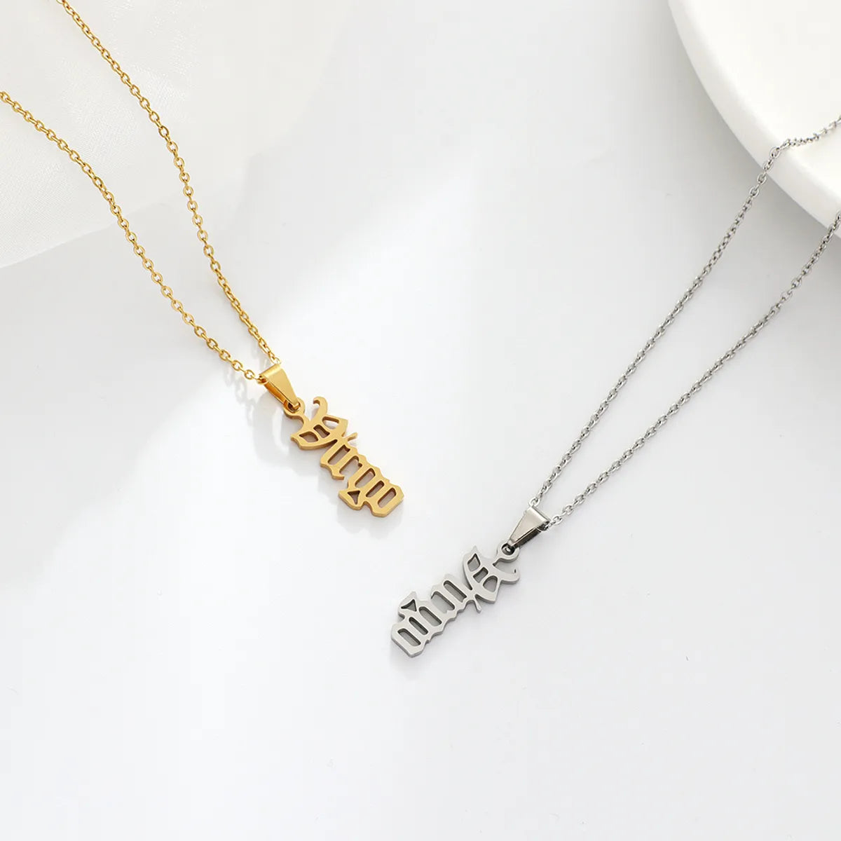 1 Piece Fashion Letter Stainless Steel Plating Pendant Necklace