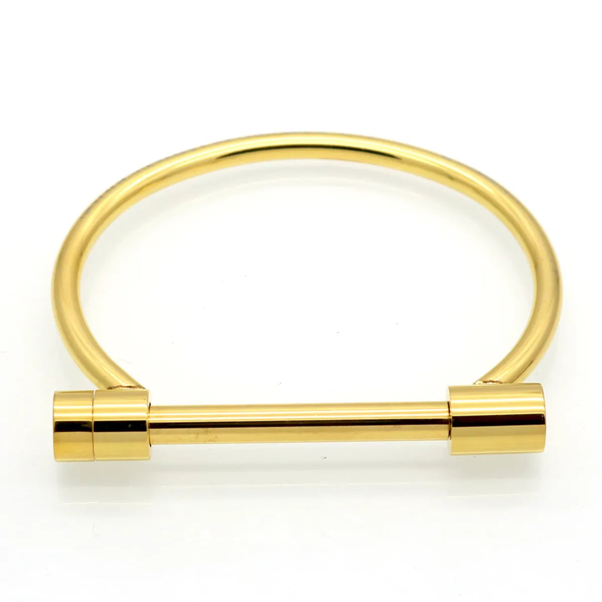 Fashion Letter 304 Stainless Steel Plating 18K Gold Plated Unisex Bangle