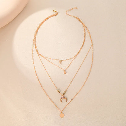 1 Piece Fashion Moon Alloy Plating Women's Layered Necklaces