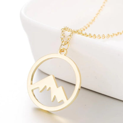 1 Piece Fashion Mountain Titanium Steel Pendant Necklace