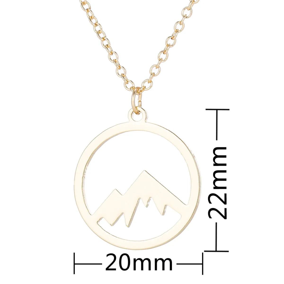 1 Piece Fashion Mountain Titanium Steel Pendant Necklace