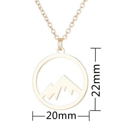 1 Piece Fashion Mountain Titanium Steel Pendant Necklace