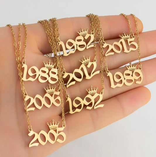 1 Piece Fashion Number Stainless Steel Plating Necklace