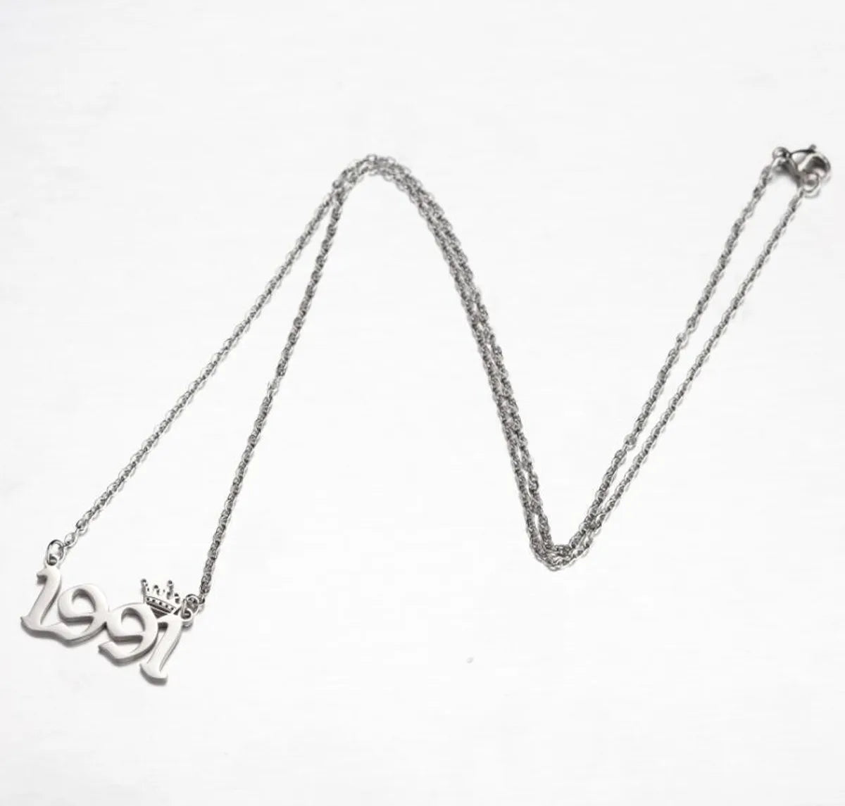 1 Piece Fashion Number Stainless Steel Plating Necklace