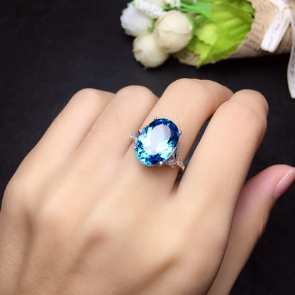 1 Piece Fashion Oval Copper Inlay Artificial Gemstones Women's Rings