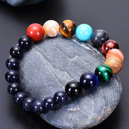 Fashion Planet Natural Stone Beaded Unisex Bracelets