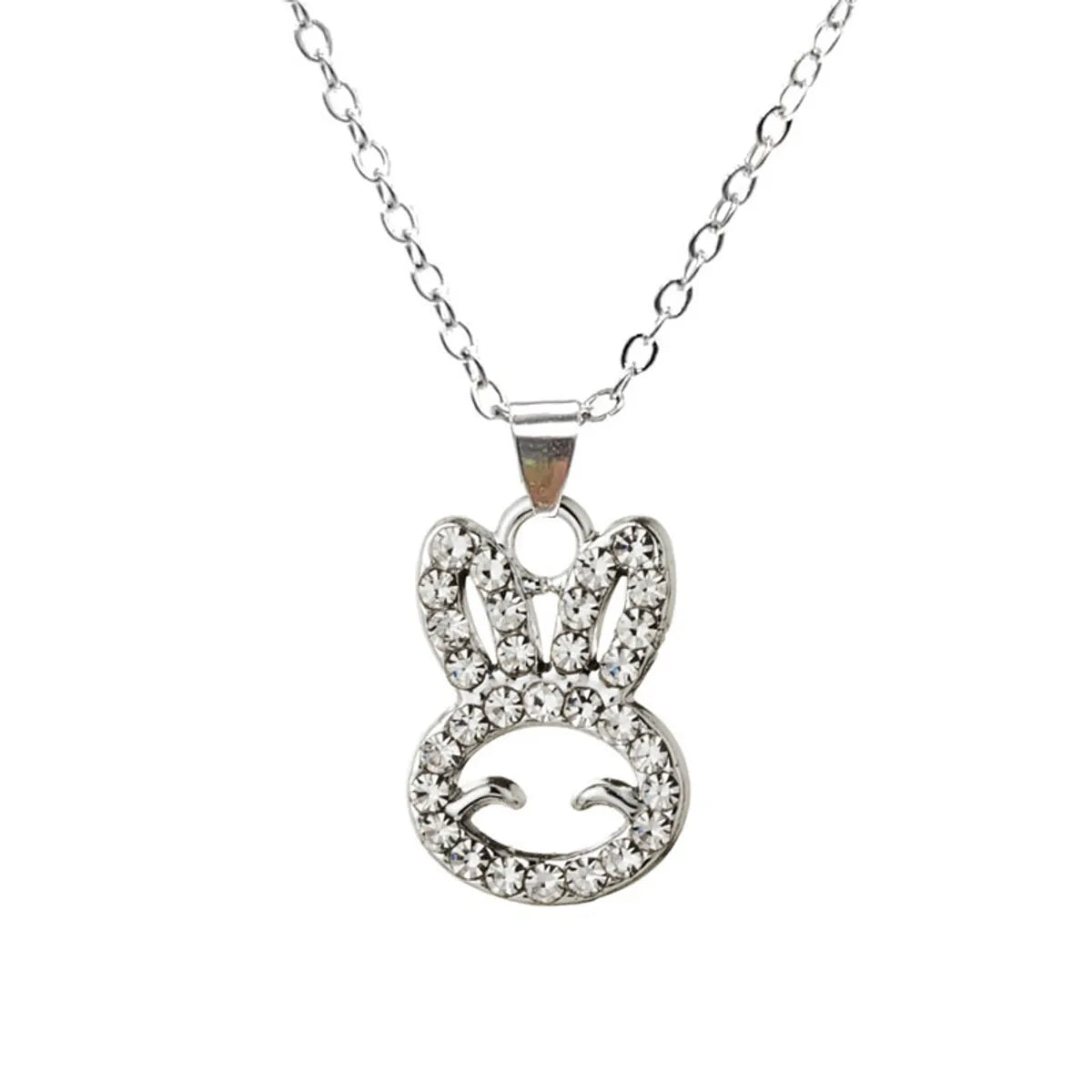 1 Piece Fashion Rabbit Alloy Plating Rhinestones Women's Pendant Necklace