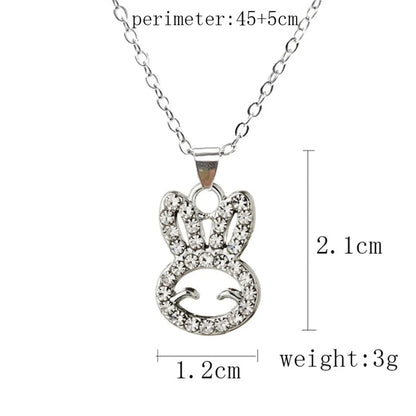 1 Piece Fashion Rabbit Alloy Plating Rhinestones Women's Pendant Necklace