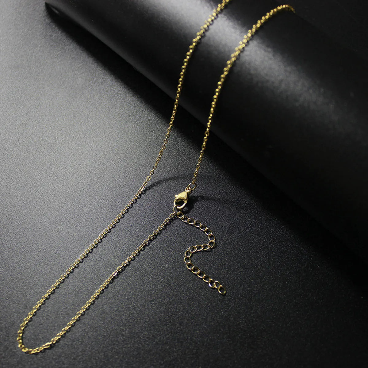 1 Piece Fashion Rectangle Stainless Steel Brass Plating Inlay Zircon Pendant Necklace