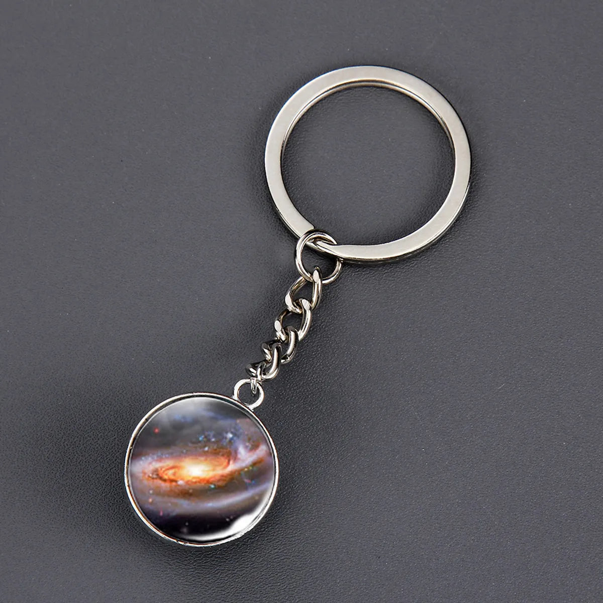 1 Piece Fashion Round Earth Galaxy Artificial Crystal Alloy Unisex Bag Pendant Keychain