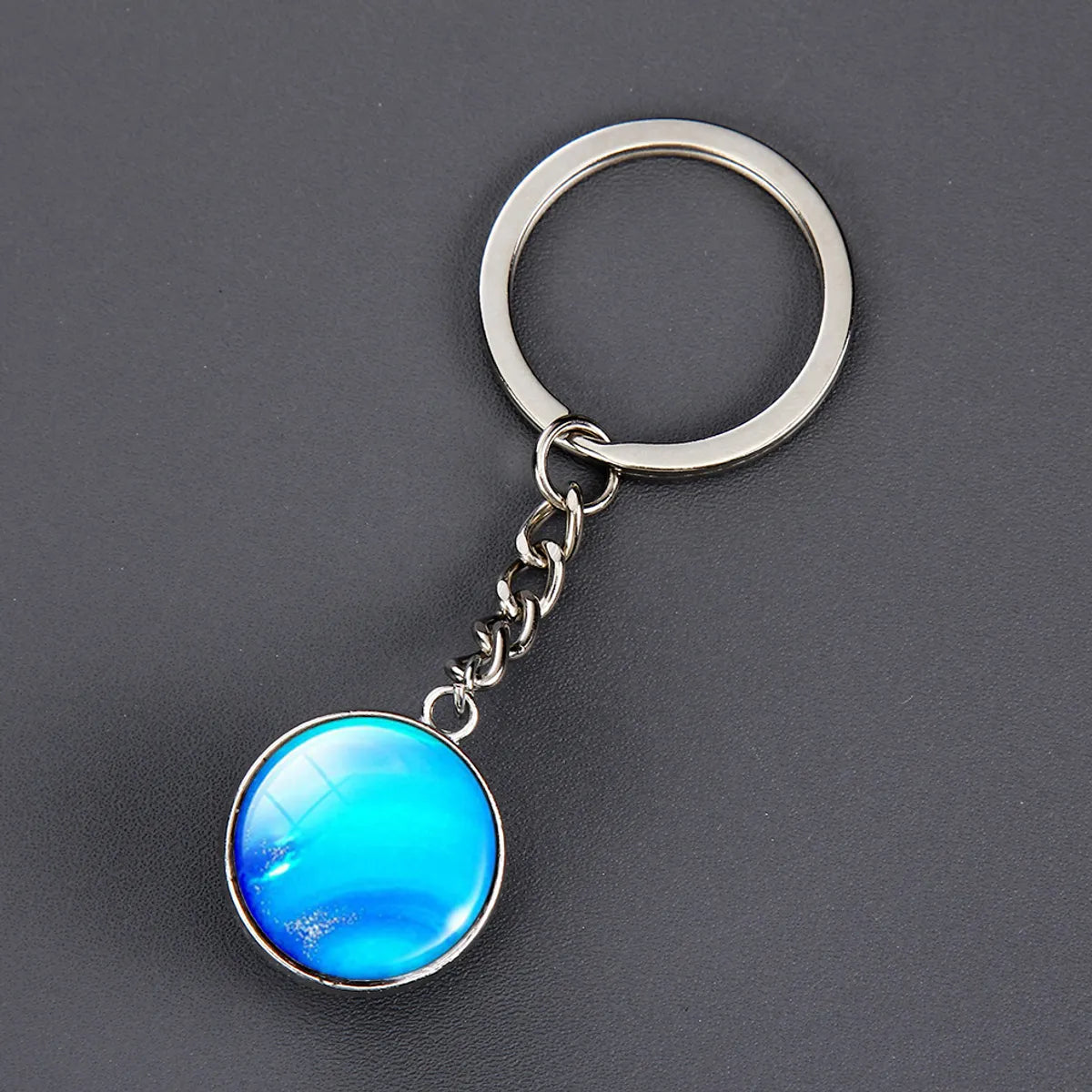 1 Piece Fashion Round Earth Galaxy Artificial Crystal Alloy Unisex Bag Pendant Keychain