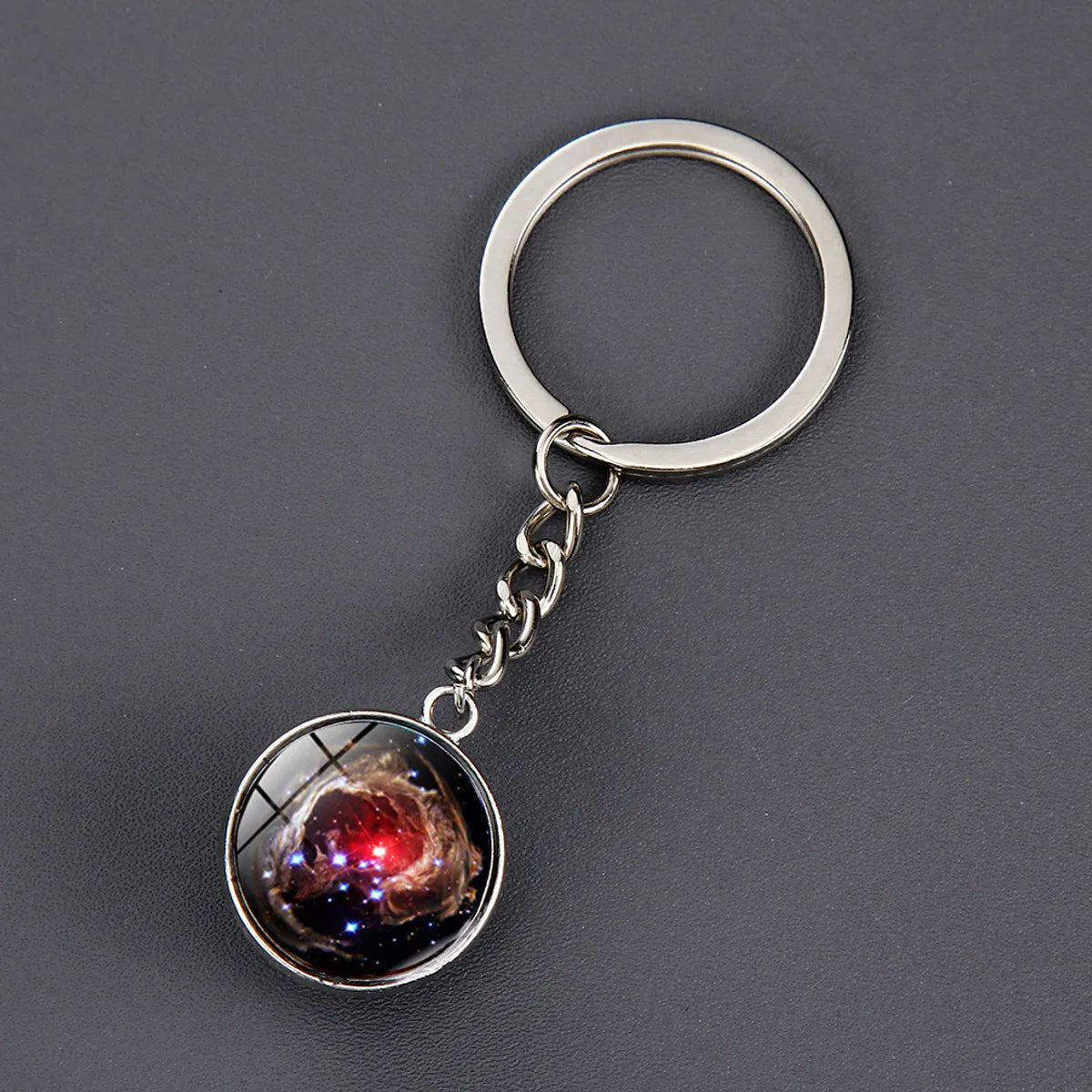 1 Piece Fashion Round Earth Galaxy Artificial Crystal Alloy Unisex Bag Pendant Keychain