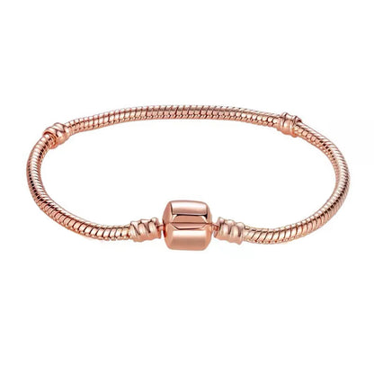 1 Piece Fashion Round Heart Shape Copper Plating Bracelets