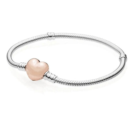 1 Piece Fashion Round Heart Shape Copper Plating Bracelets