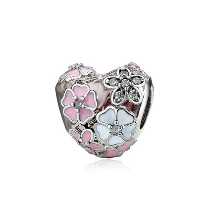 1 Piece Fashion Round Heart Shape Flower Alloy Stoving Varnish Rhinestones Jewelry Accessories