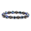 1 Piece Fashion Round Natural Stone Inlay Zircon Bracelets