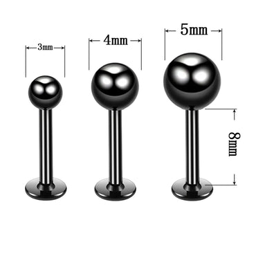 Fashion Round Stainless Steel Plating Lip Stud