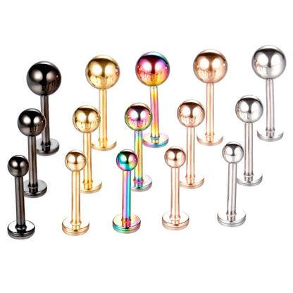 Fashion Round Stainless Steel Plating Lip Stud