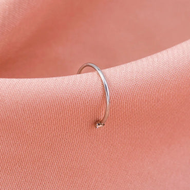 1 Piece Fashion Round Stainless Steel Plating Nose Ring