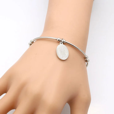 Fashion Round Titanium Steel Bangle