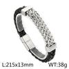 Fashion Round Titanium Steel Plating Chain 18K Gold Plated Men'S Bracelets