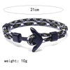 Fashion Rudder Anchor Alloy Polyester Patchwork Alloy Unisex Bracelets