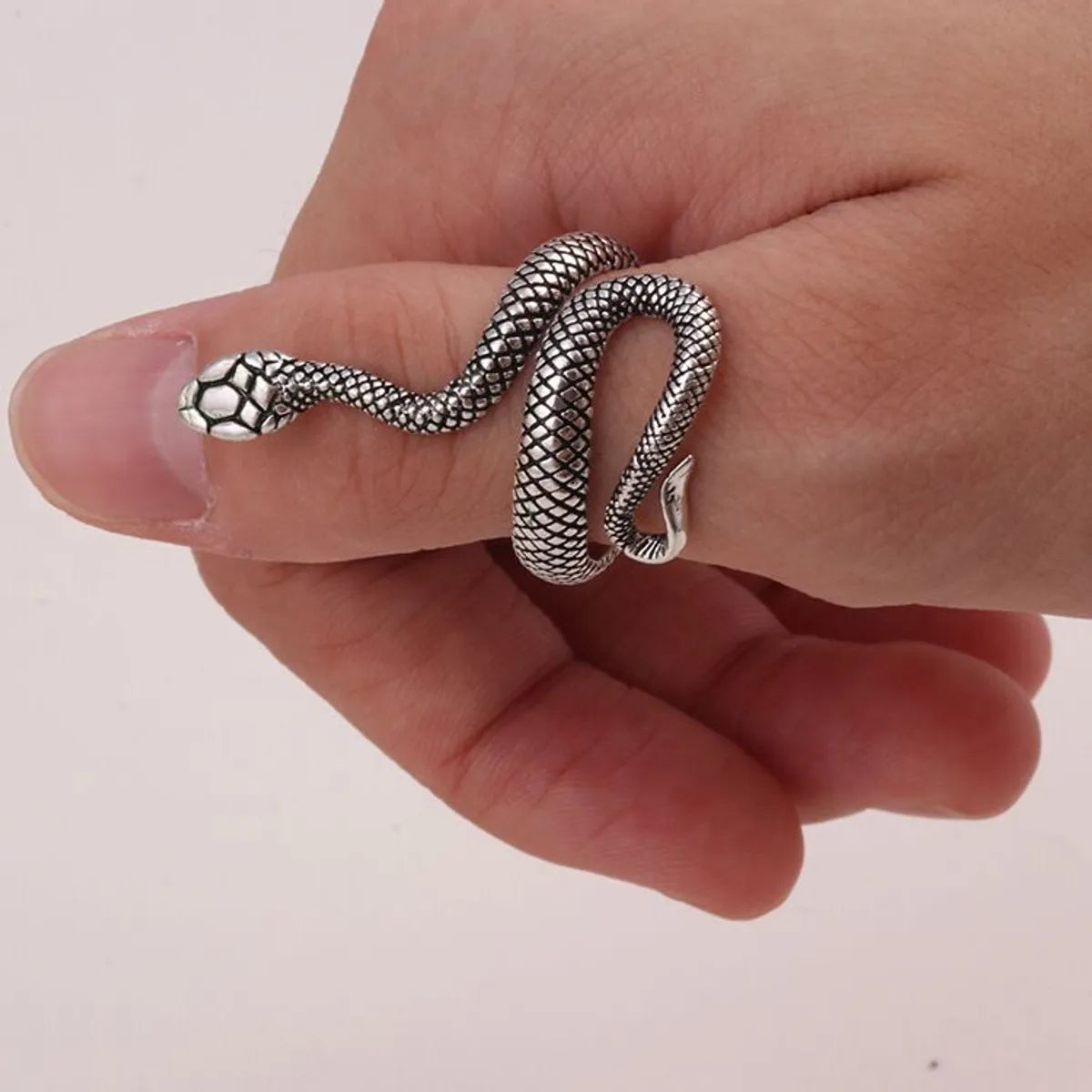 Fashion Snake Alloy Plating Women'S Open Ring