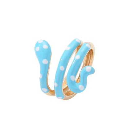 1 Piece Fashion Snake Copper Enamel Women's Open Ring