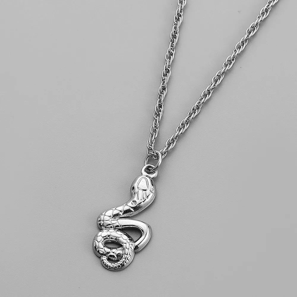 1 Piece Fashion Snake Stainless Steel Plating Hollow Out Men'S Pendant Necklace