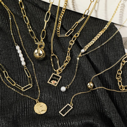 1 Piece Fashion Solid Color Alloy Chain Women's Necklace