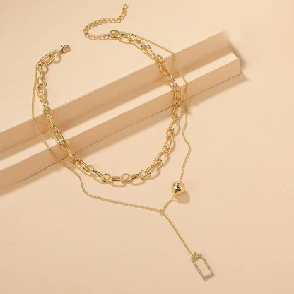 1 Piece Fashion Solid Color Alloy Chain Women's Necklace