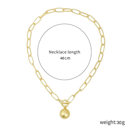 1 Piece Fashion Solid Color Alloy Chain Women's Necklace