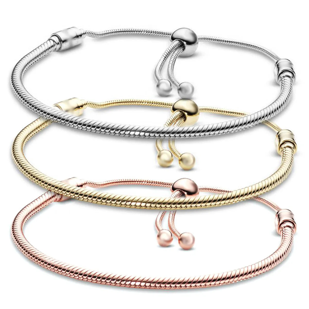 1 Piece Fashion Solid Color Alloy Plating Unisex Bracelets