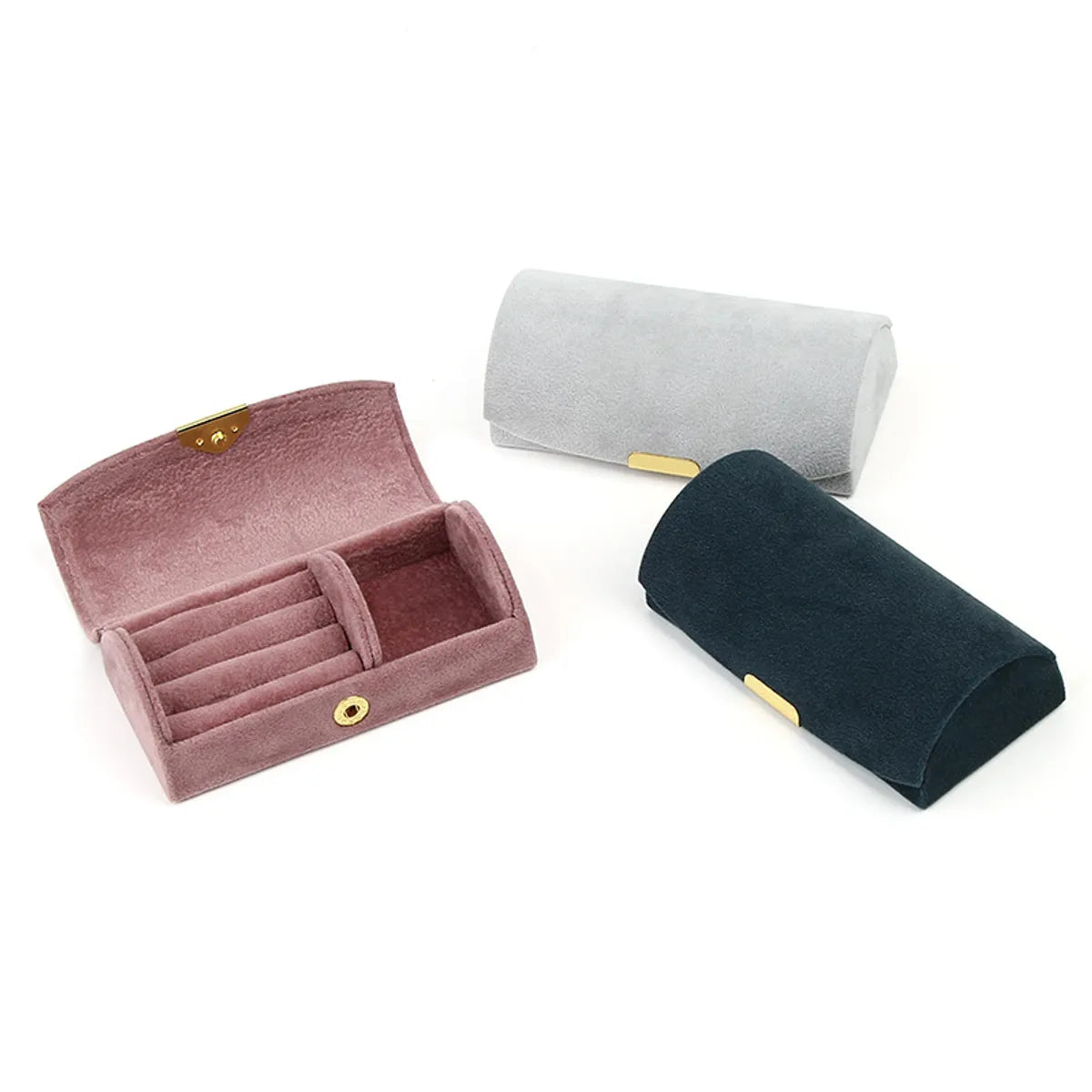 1 Piece Fashion Solid Color Claimond Veins Jewelry Boxes