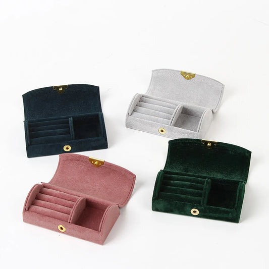 1 Piece Fashion Solid Color Claimond Veins Jewelry Boxes