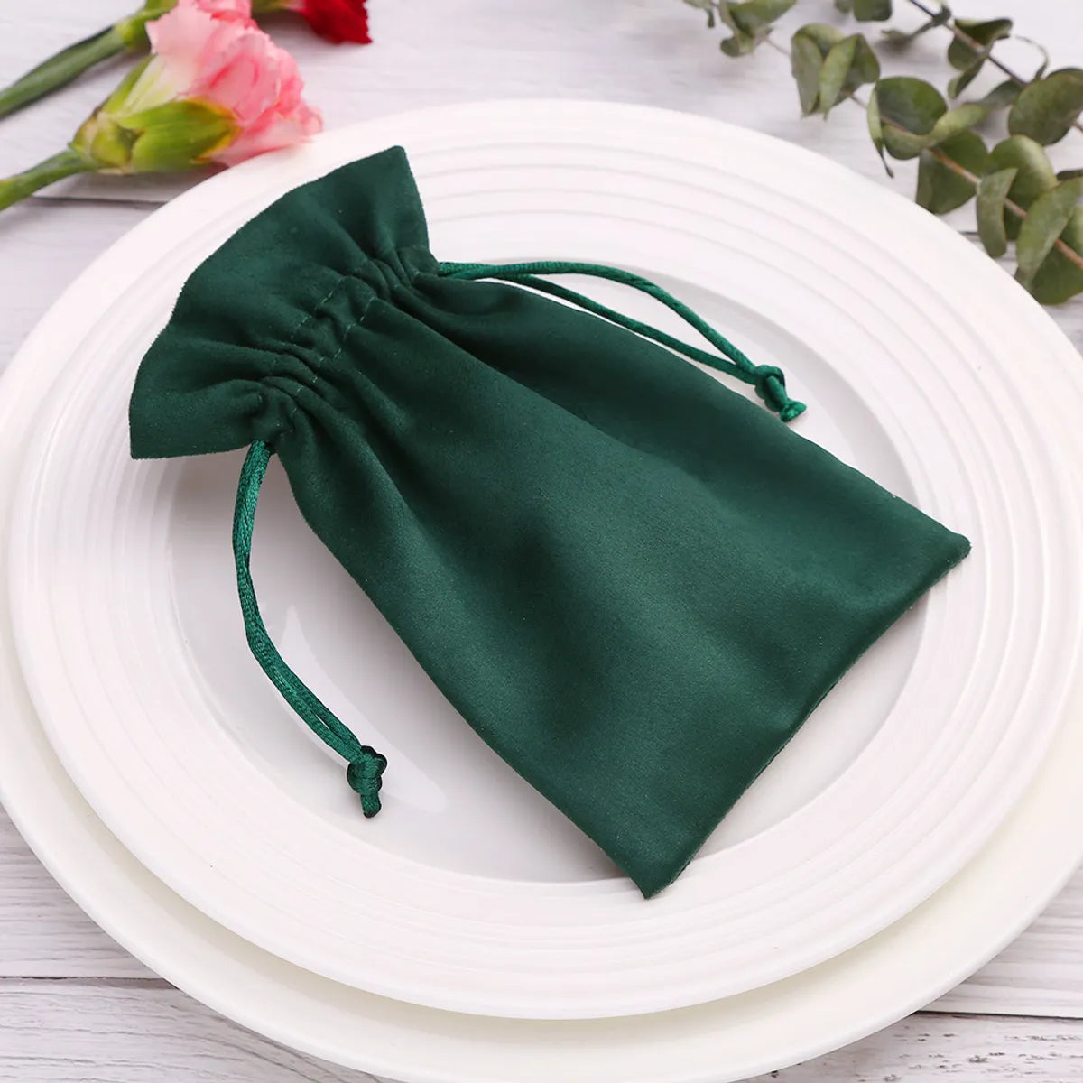 1 Piece Fashion Solid Color Cloth Drawstring Jewelry Packaging Bags