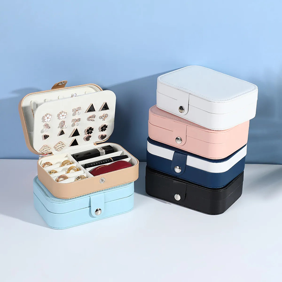 Fashion Solid Color Cloth Jewelry Boxes